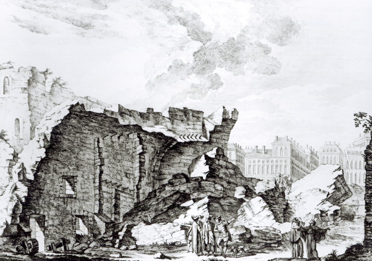 Torre di San Roque, Lisbona dopo il terremoto del 1755 da French School