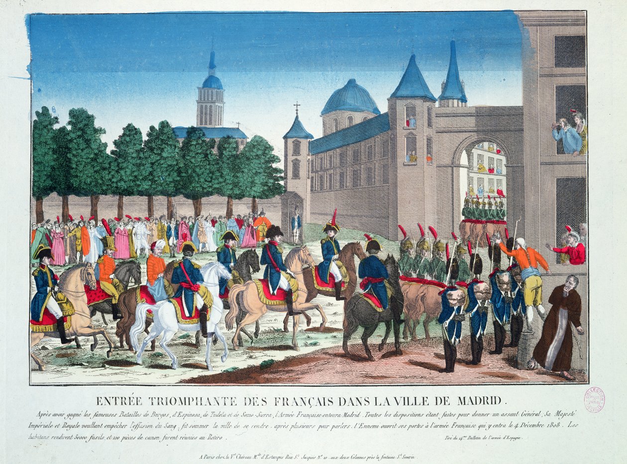 Ingresso Trionfale dei Francesi a Madrid, 4 dicembre 1808 da French School