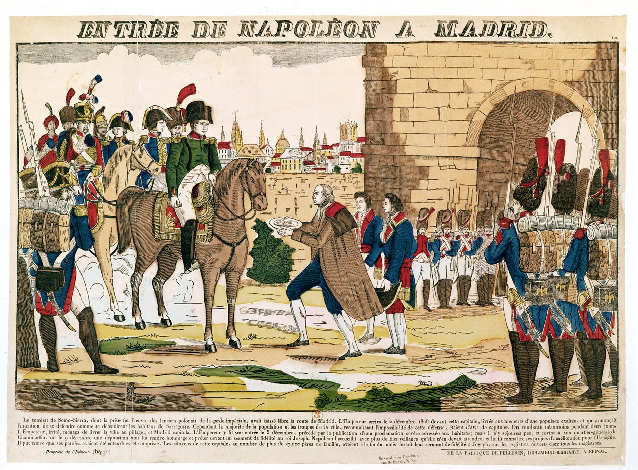 Ingresso trionfale dei francesi a Madrid, 4 dicembre 1808 da French School