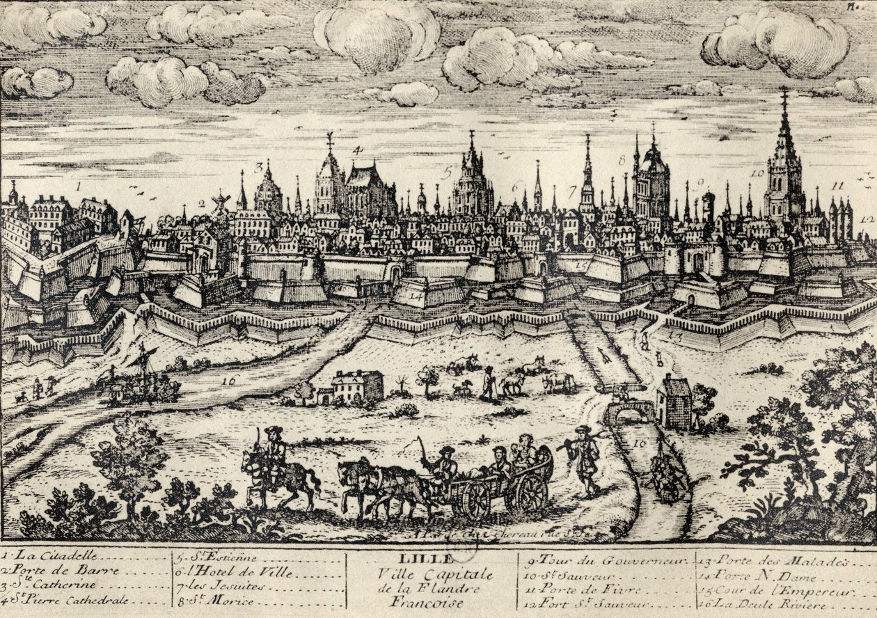 Veduta di Lille c.1670, da 