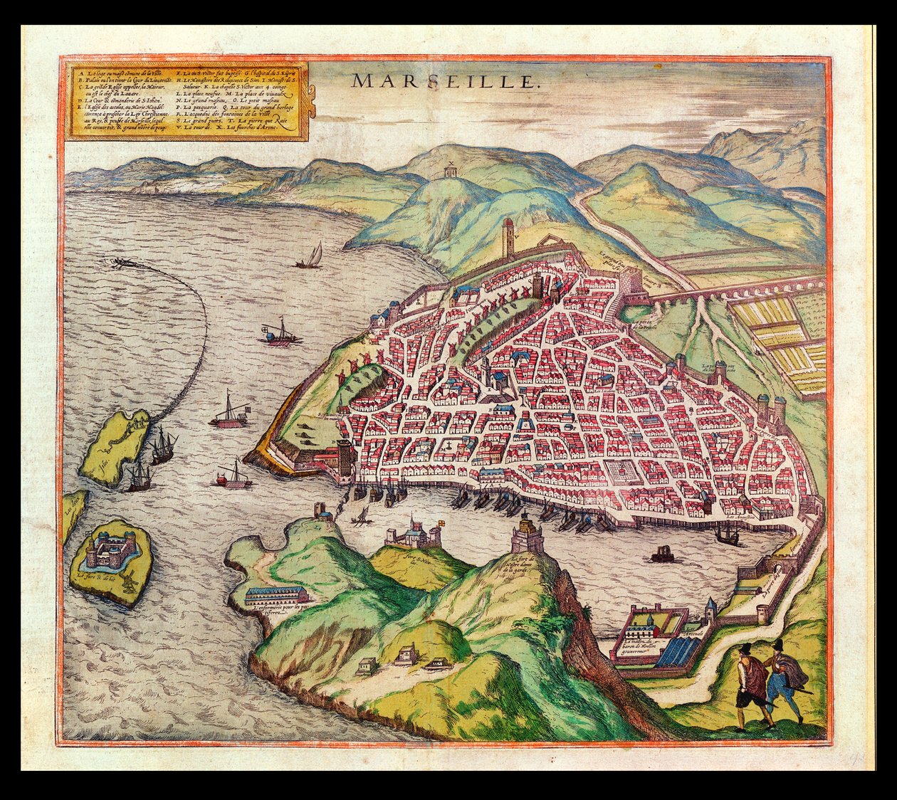 Veduta di Marsiglia, 1574 da French School
