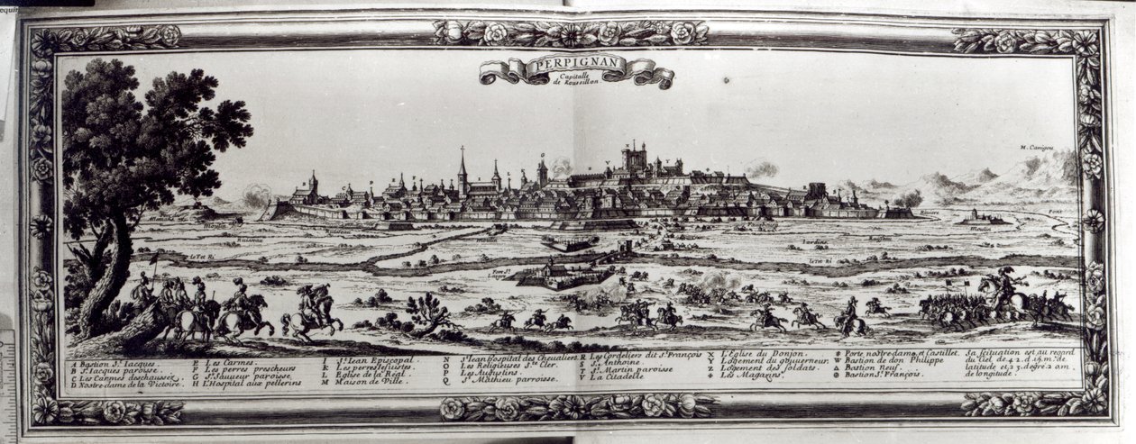 Veduta di Perpignan, Francia meridionale, c.1645 da French School