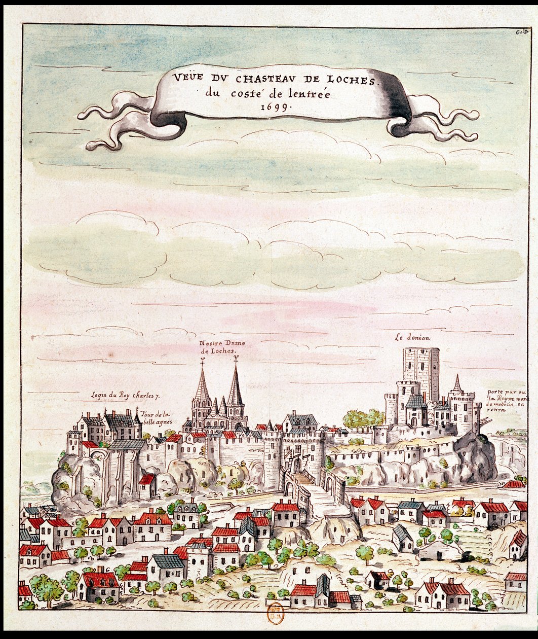 Veduta del Castello di Loches, 1699 da French School