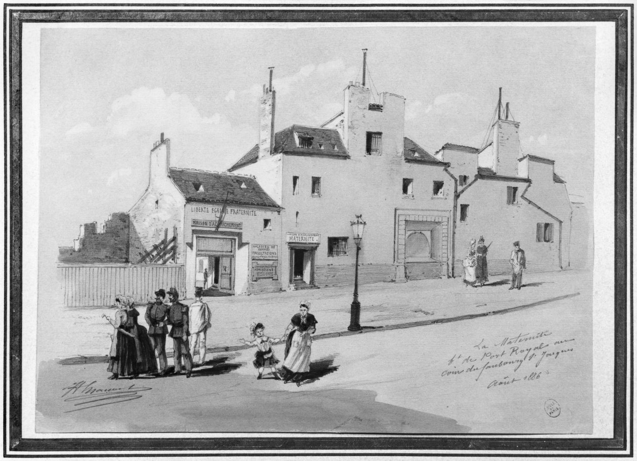 Vista della Maternità Port-Royal, agosto 1886 da French School