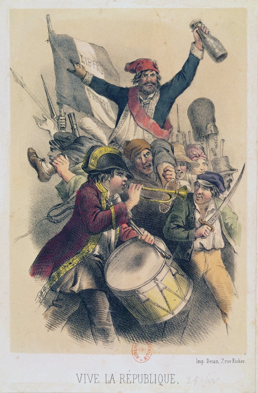 Viva la Repubblica, 1848 da French School