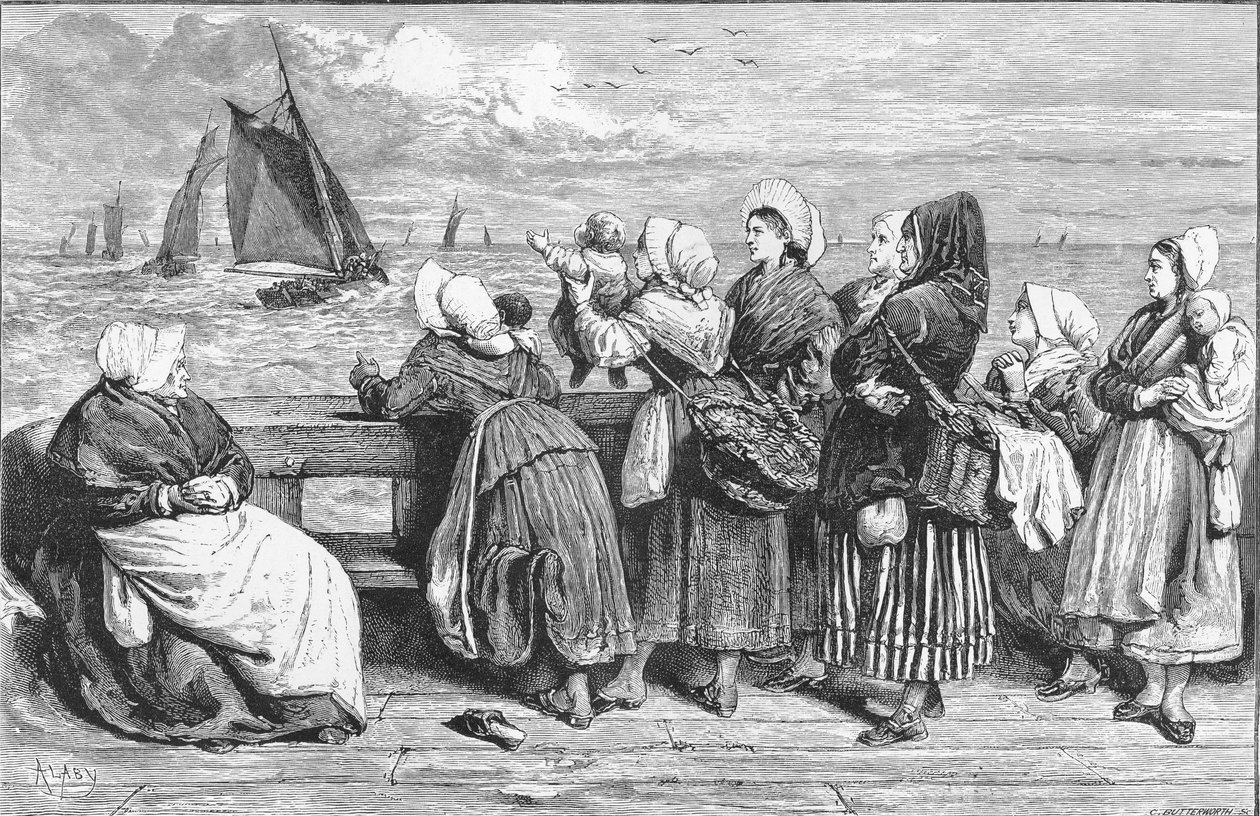 In attesa delle barche, disegnato vicino a Boulogne, pubblicato in 