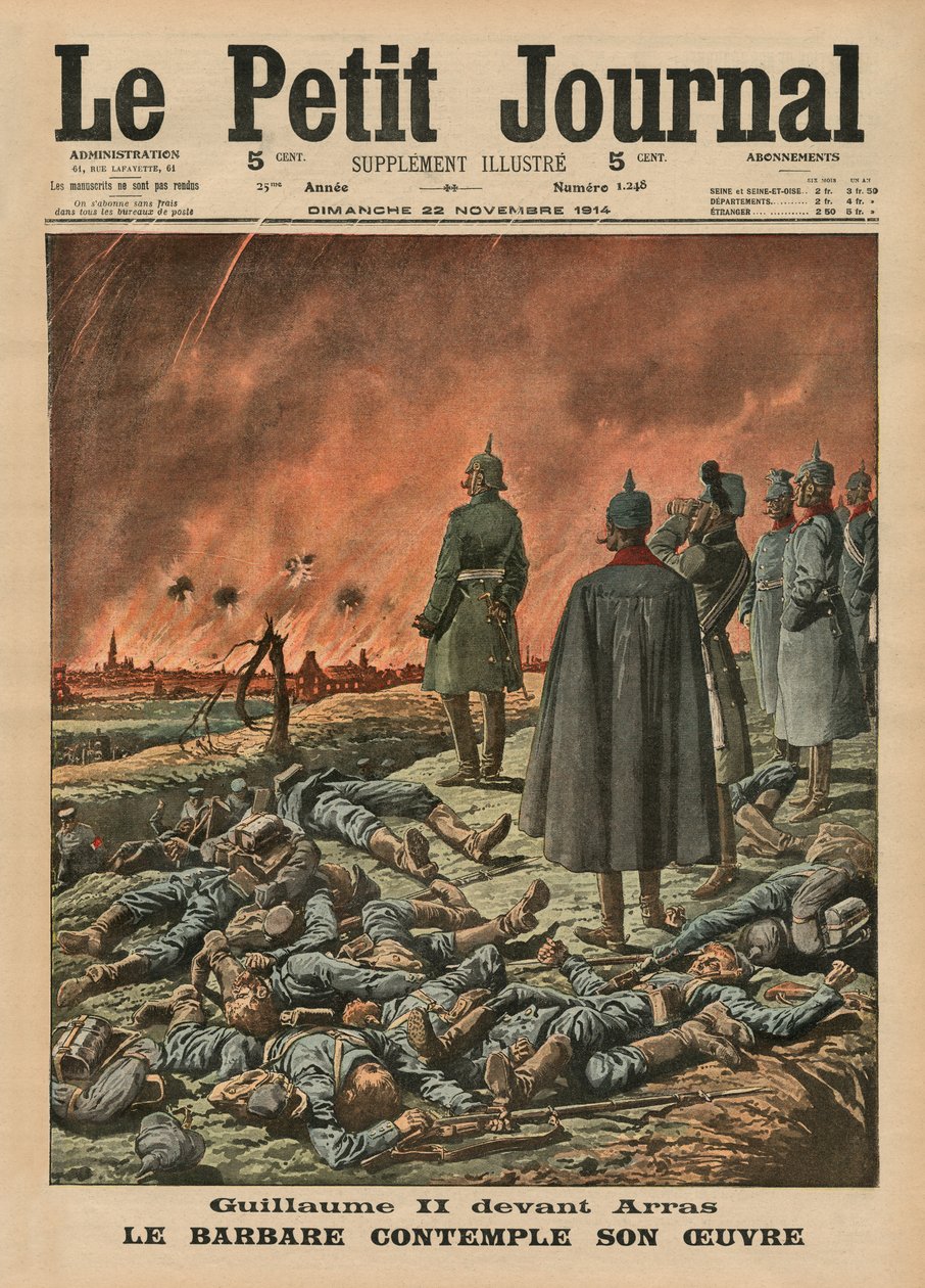 Guglielmo II davanti ad Arras, il barbaro che considera il suo lavoro, illustrazione di copertina di 