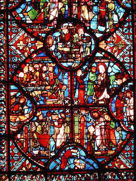 Finestra che raffigura scene della vita di San Tommaso, dall