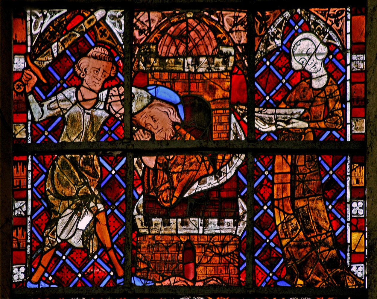 Finestra w225 raffigurante la morte di San Giovanni Battista da French School
