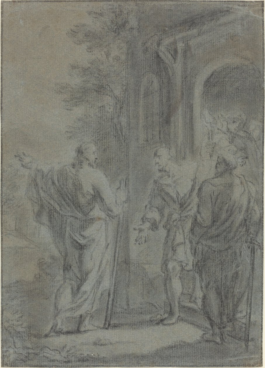 Figure (Cristo che Chiama uno degli Apostoli?) da French 17th Century