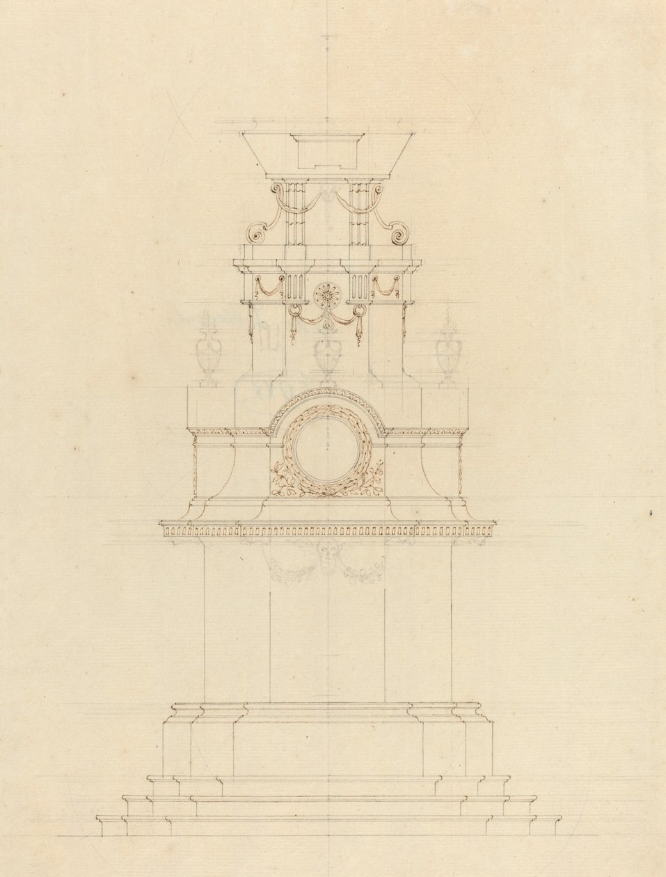 Progetto per un catafalco da French 18th Century