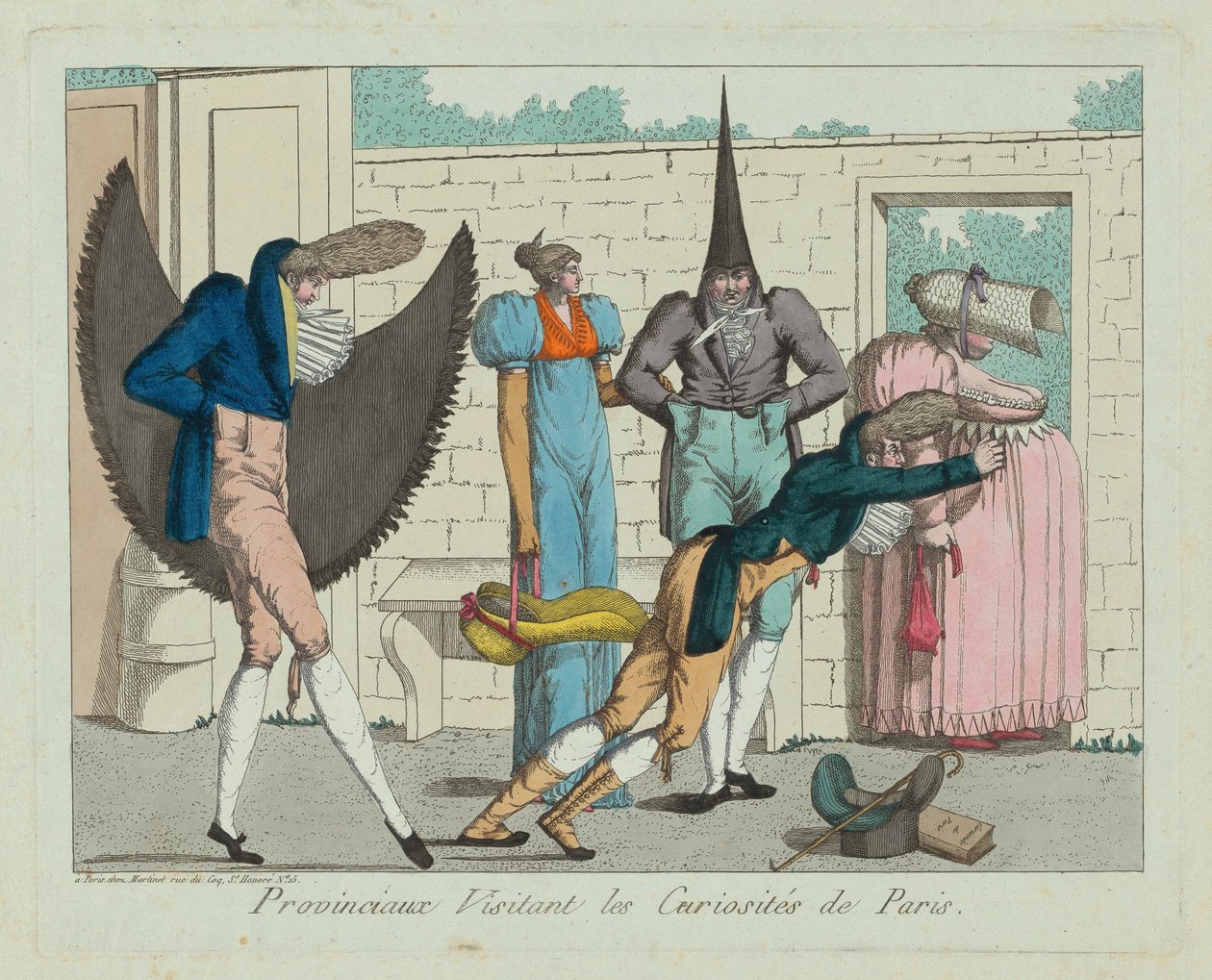 Provinciali in visita alle curiosità di Parigi da French 19th Century