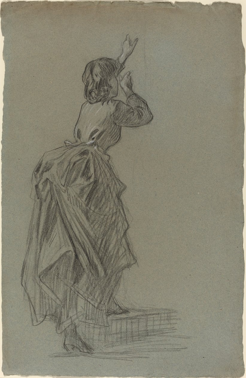Giovane Donna che Sale un Gradino da French 19th Century
