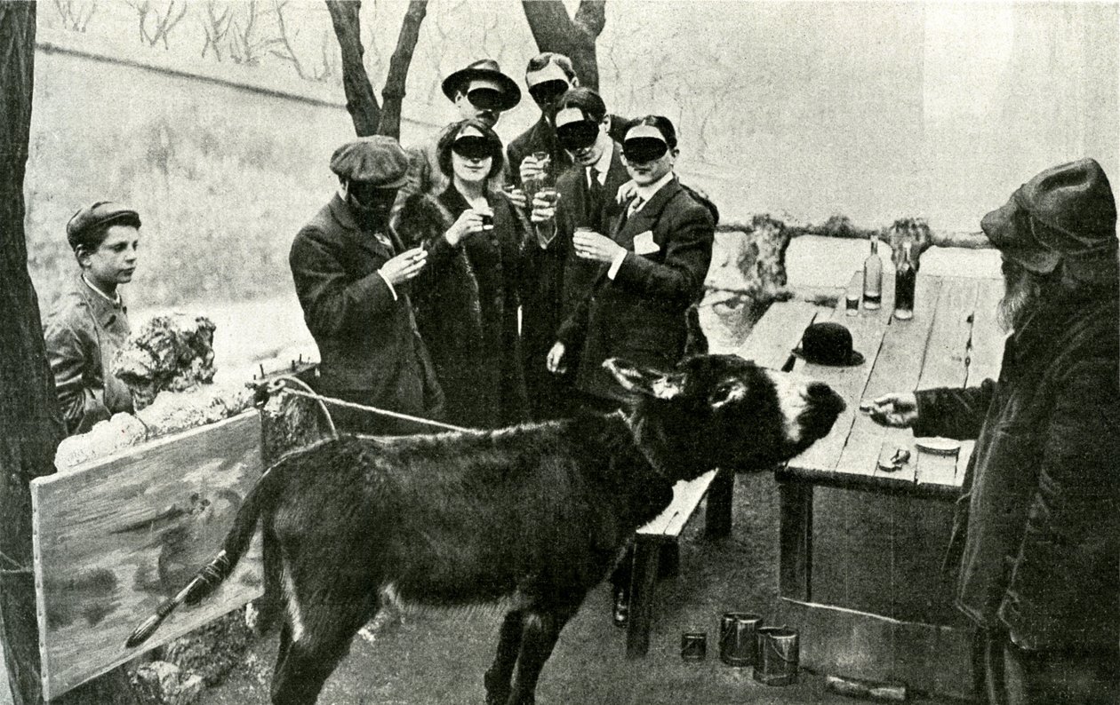Celebrare la burla: al Salon des Independants nel 1910 fu presentato un dipinto firmato dal "Pittore Futurista Eccessivo" Boronali, intitolato "Et le soleil fell asleep sur l