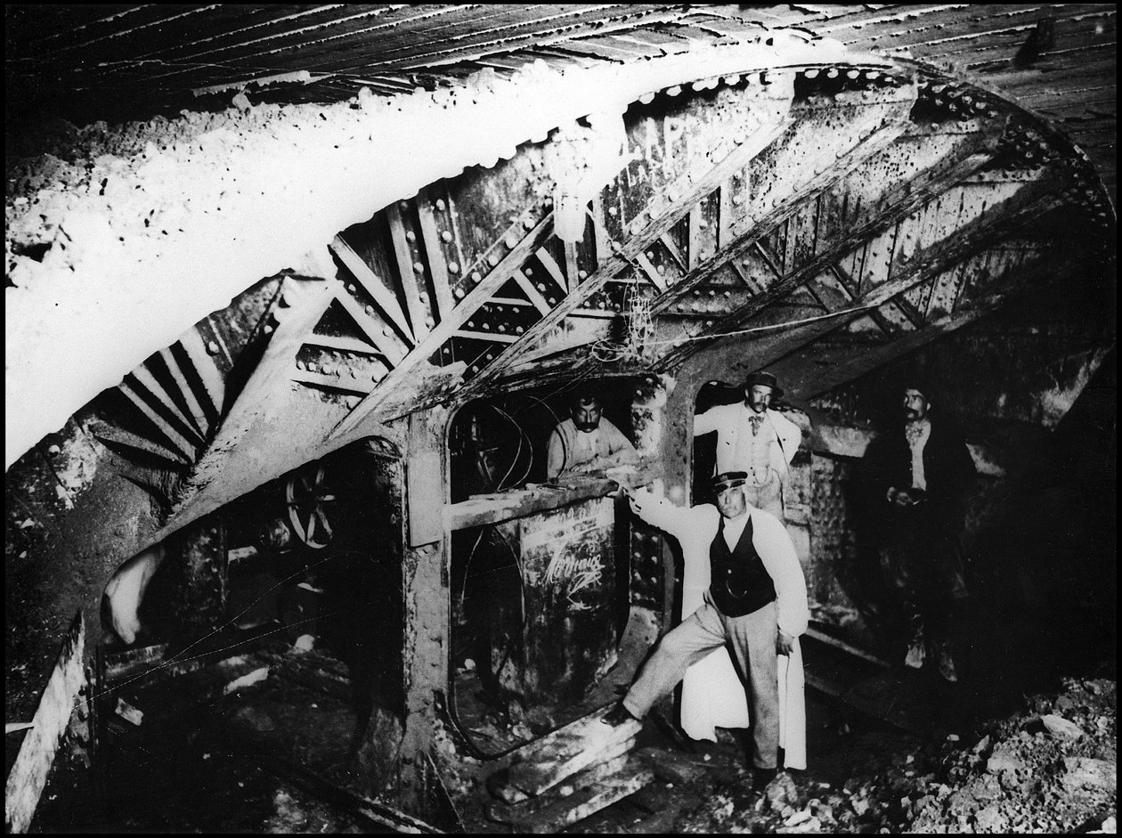 Costruzione della metropolitana di Parigi - Lavori della metropolitana, linea 1 - fotografia da French Photographer