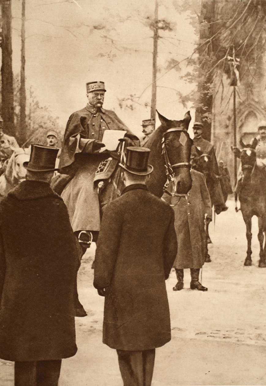 Generale Hirschauer, prendendo possesso del ponte di Keht, 30 gennaio 1919 da French Photographer