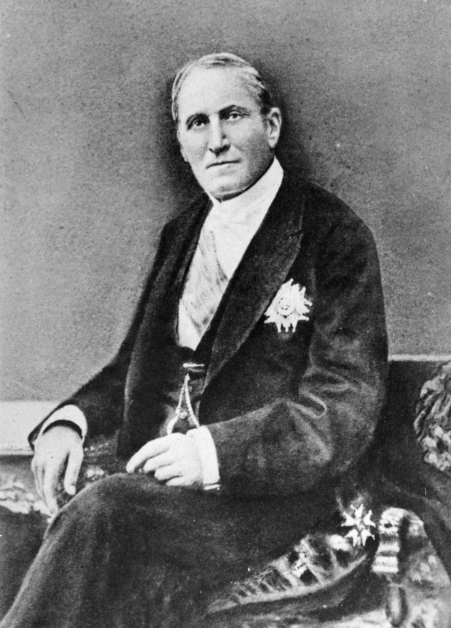 Ritratto del Barone Georges Eugene Haussmann (1809-91) da Memoires du Baron Haussmann, Parigi, Victor Havard Editeur, 1889 da French Photographer