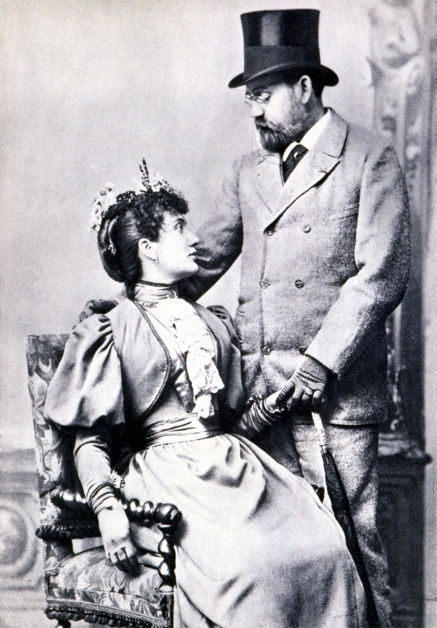 Ritratto di Emile Zola e Jeanne Rozerot da French Photographer