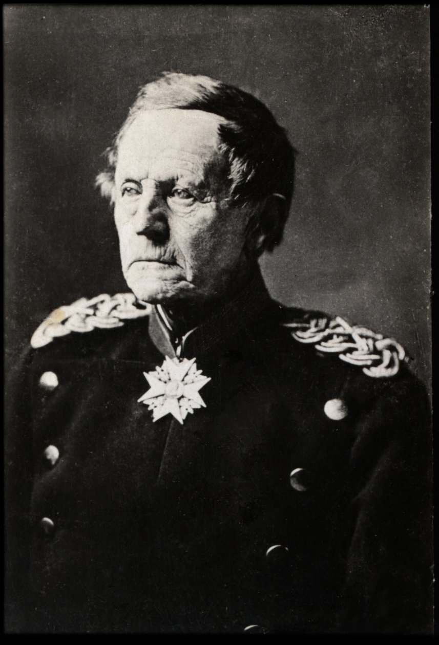 Ritratto di Helmuth Karl Bernhard von Moltke il Vecchio (1800-1891), Feldmaresciallo tedesco da French Photographer