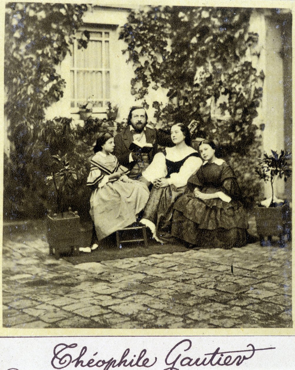 Ritratto di Théophile Gautier (1811 - 1872) in famiglia da French Photographer