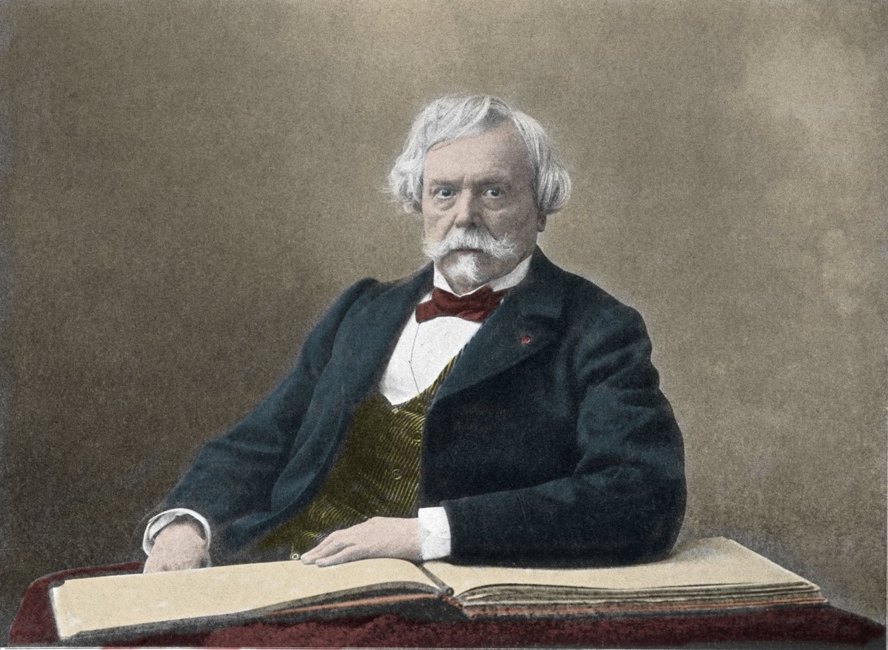 Ritratto dello scrittore Edmond de Goncourt (1822-1896) Fotografia della fine del XIX secolo da French Photographer