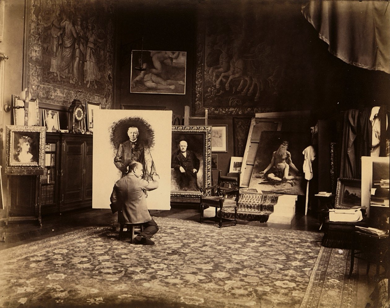 Studio del pittore Leon Bonnat, c.1890 da French Photographer