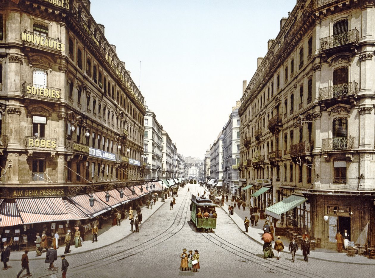 Veduta di Rue de la République, Lione da French Photographer