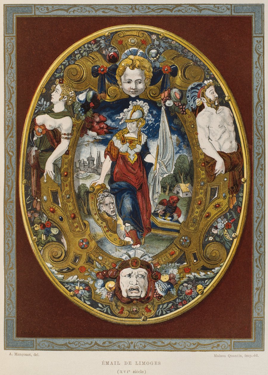 Smalto di Limoges del XVI secolo, illustrazione dal Dictionnaire de l