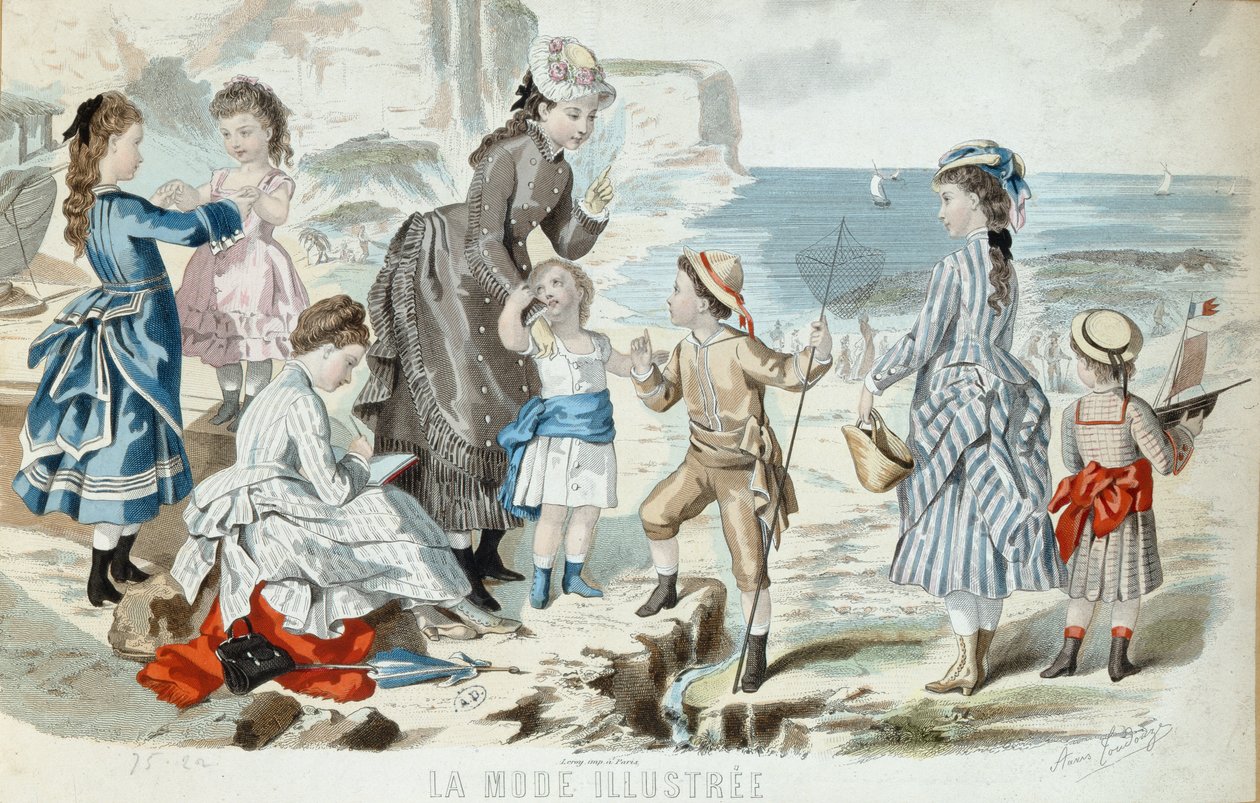 Una spiaggia in Normandia, 1875 da French School