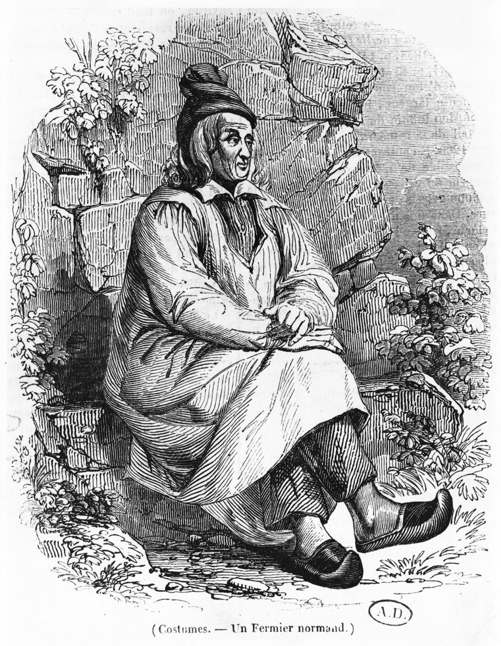 Un contadino della Normandia, c.1840 da French School