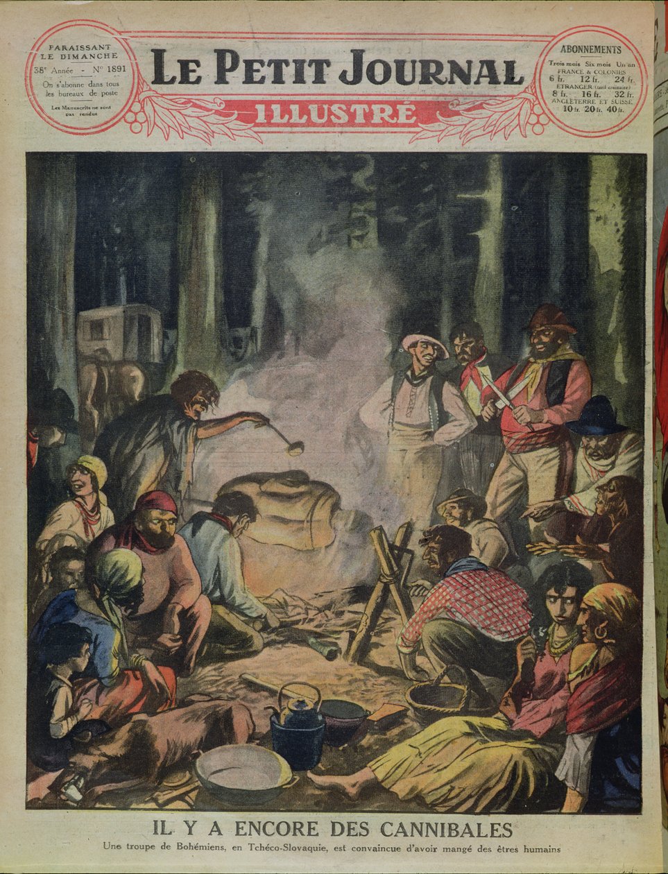 Un gruppo di zingari cannibali in Cecoslovacchia, da Le Petit Journal, 1927 da French School