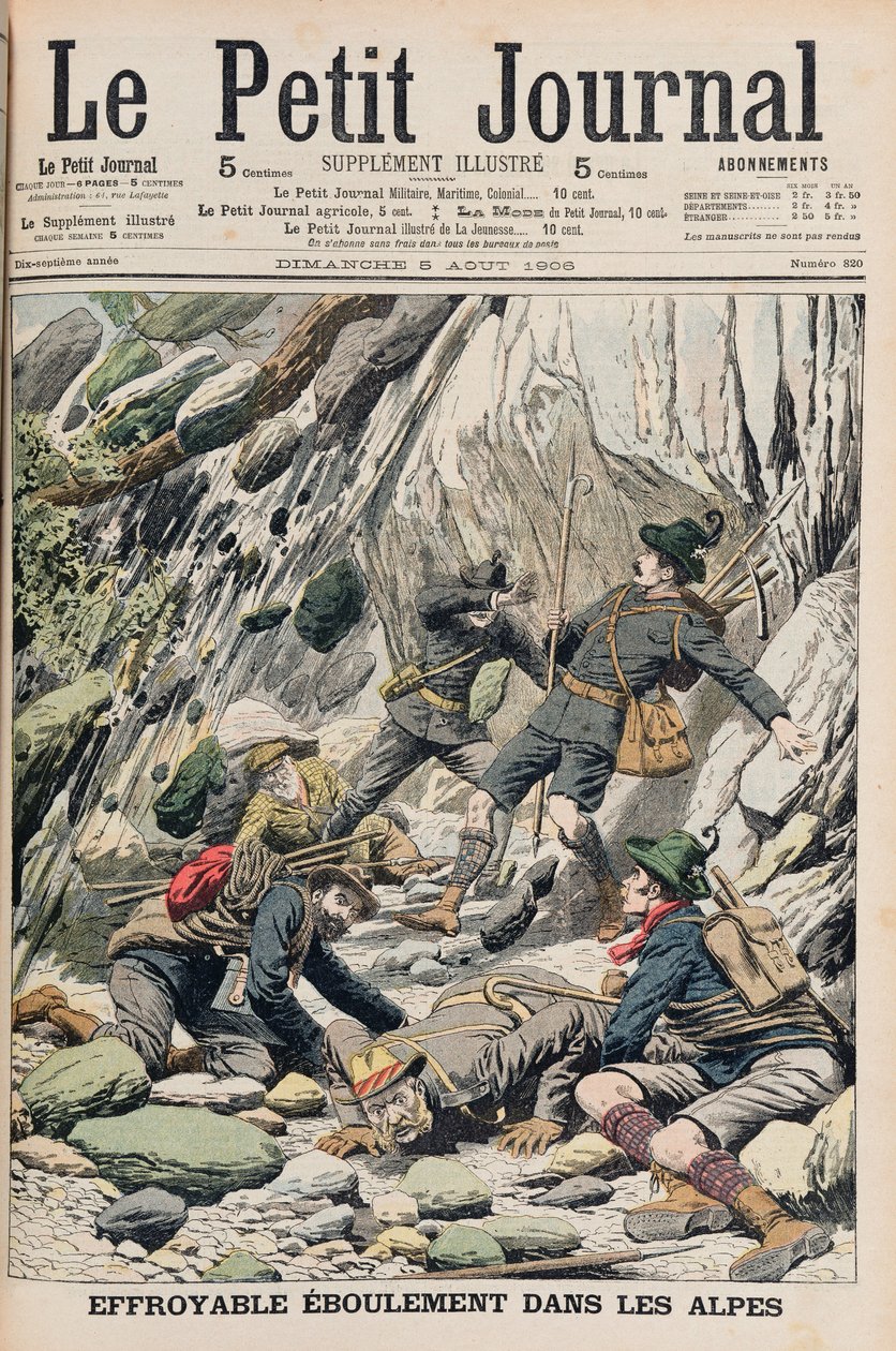 Una Spaventosa Frana in Tirolo, illustrazione da 