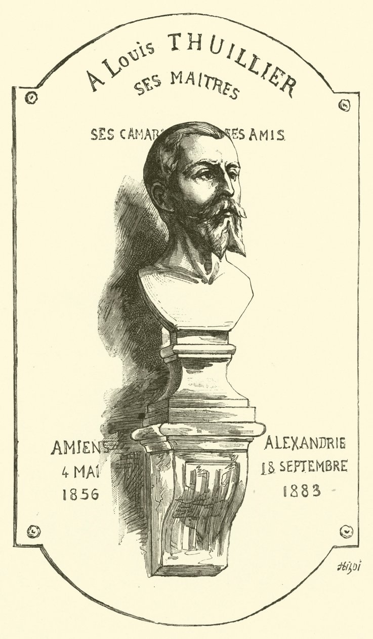 A Louis Thuillier i suoi maestri (incisione) da French School