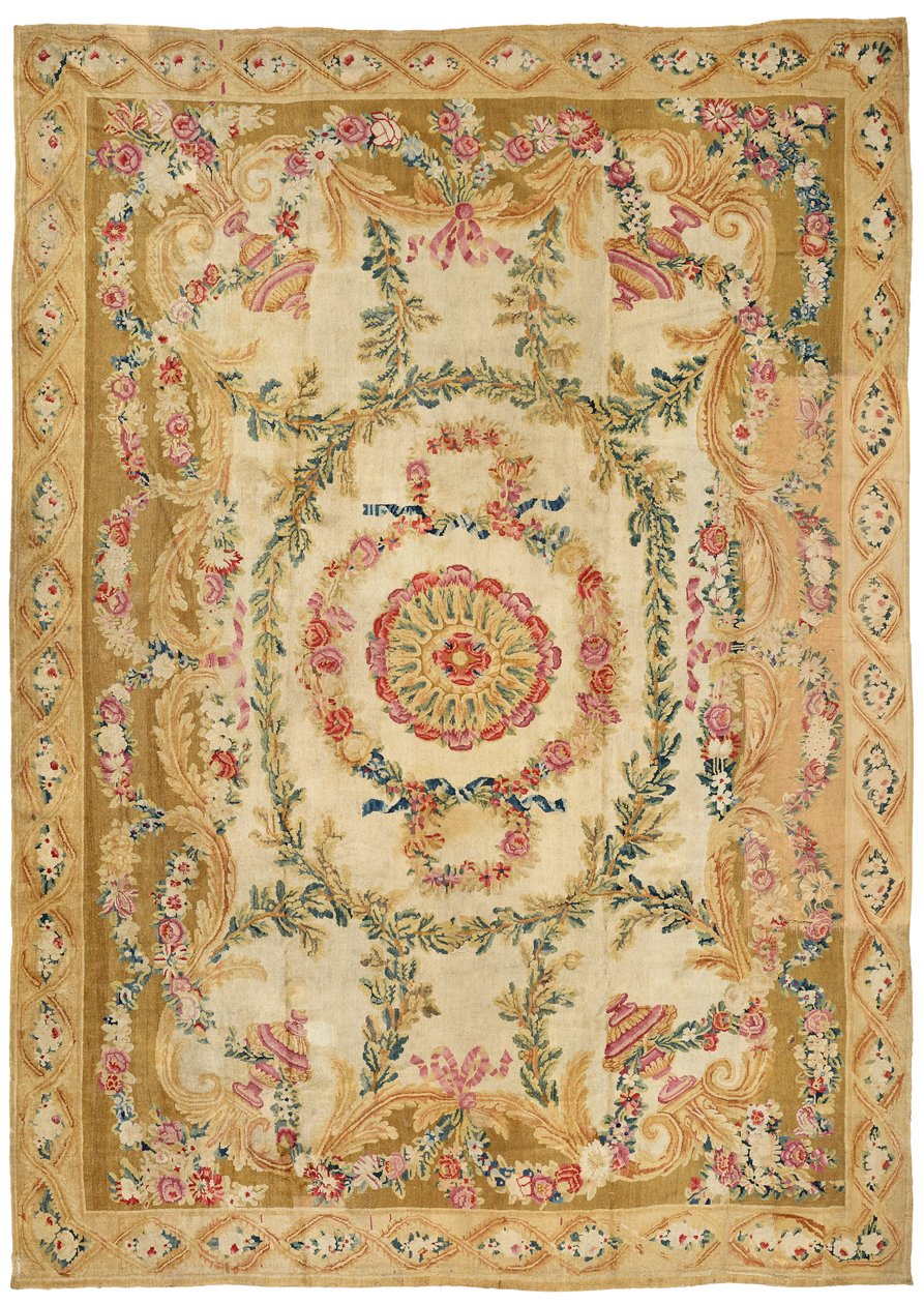 Un tappeto a pelo Aubusson di Luigi XVI, Francia, fine XVIII secolo da French School