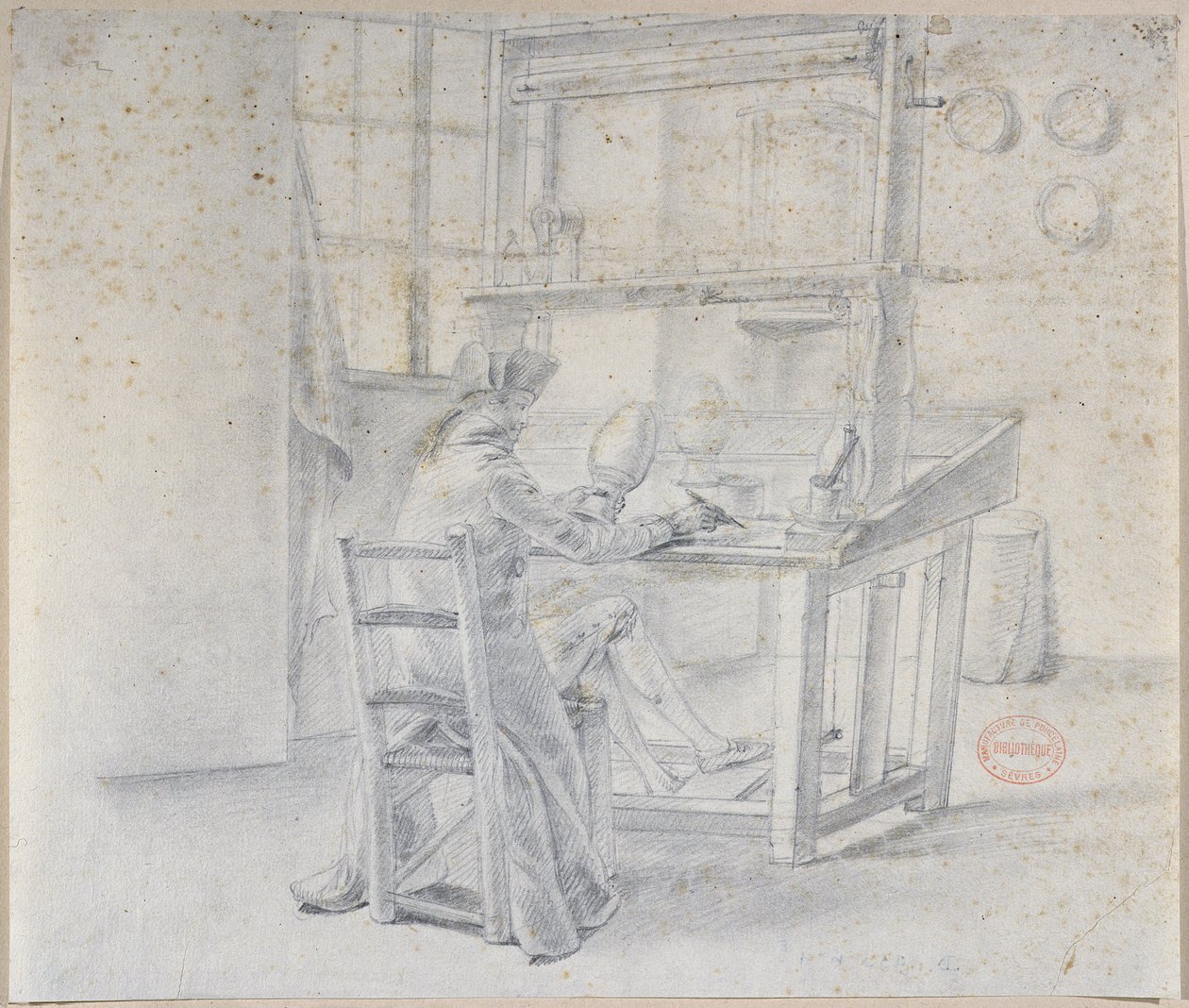 Un pittore di porcellane alla fabbrica di Sèvres, c.1780 da French School