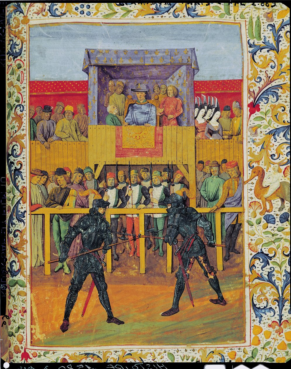 Un torneo di combattimento corpo a corpo, da Le Jouvencel di Jean de Bueil da French School