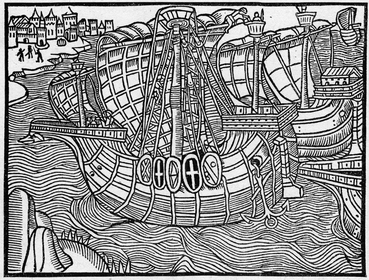 Una flotta nel XV secolo, da un