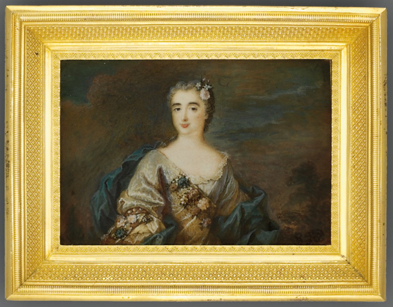 Una signora chiamata Louise-Jeanne de Durfot, Duchessa di Mazarin e de la Meilleraye, c.1750 da French School