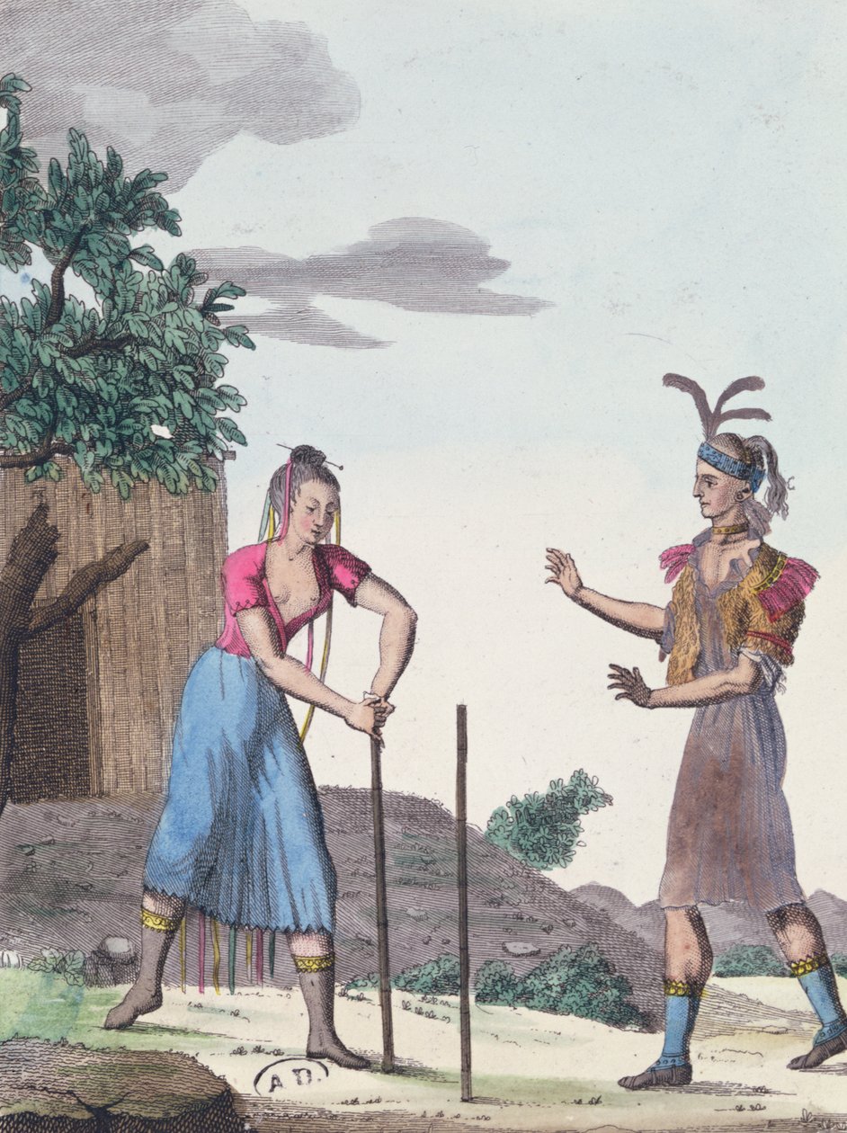 Una cerimonia di matrimonio con gli indiani Creek, c.1811 da French School