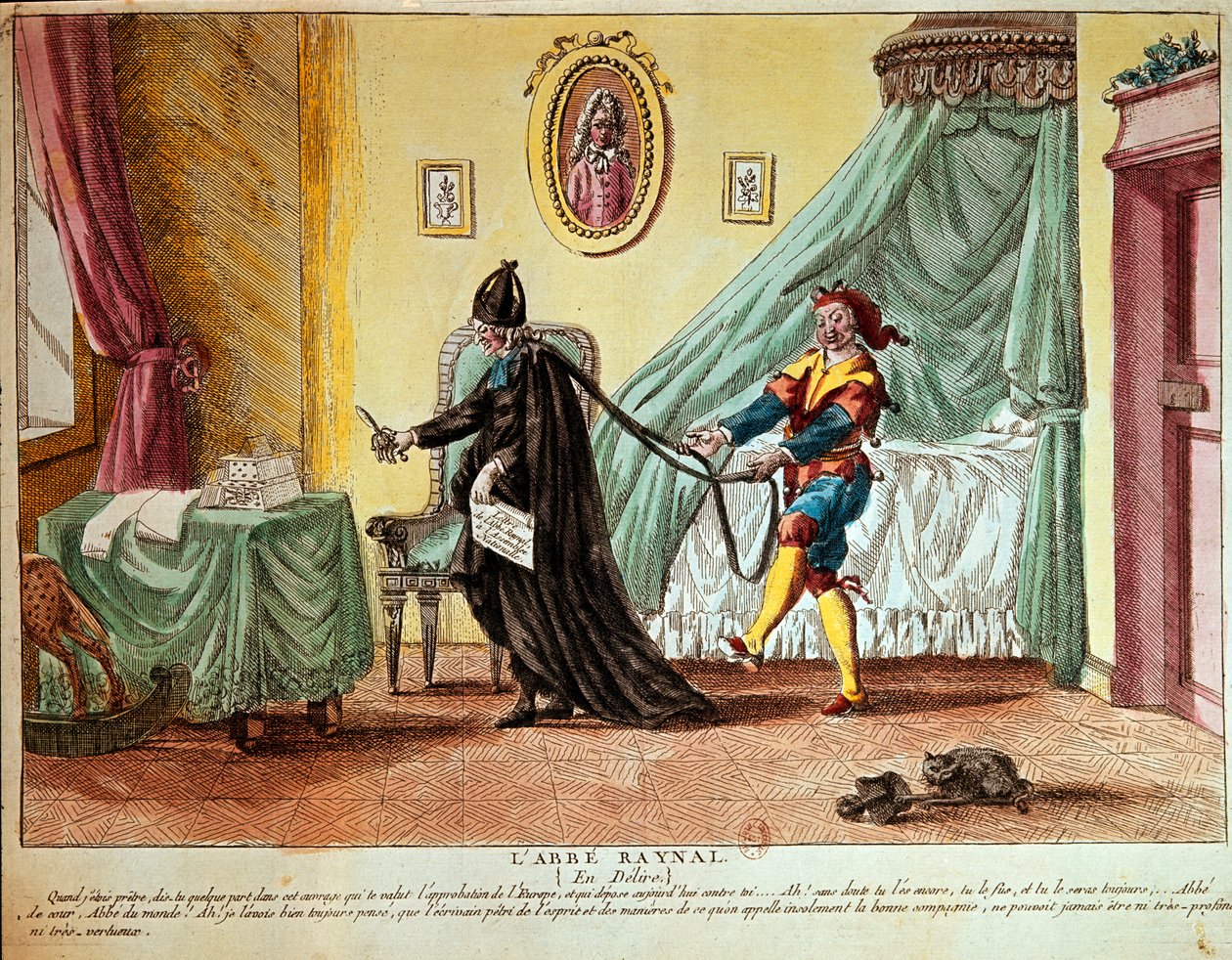 Abbé Raynal in delirio, c.1790 da French School