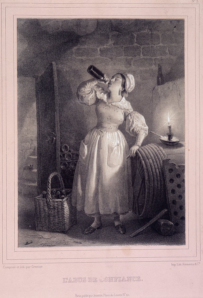Abuso di fiducia (domestico che beve vino in cantina) da French School