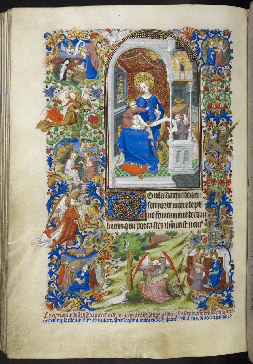 Quindici Gioie della Vergine Maria, Libro delle Ore (The Bedford Hours) c.1410-30 da French School