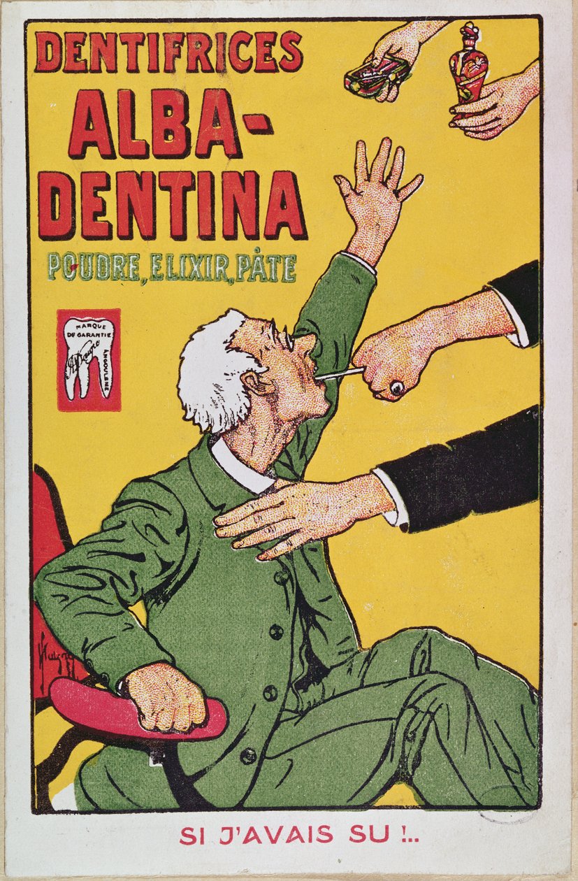 Pubblicità del dentifricio Alba-Dentina, c.1900 da French School