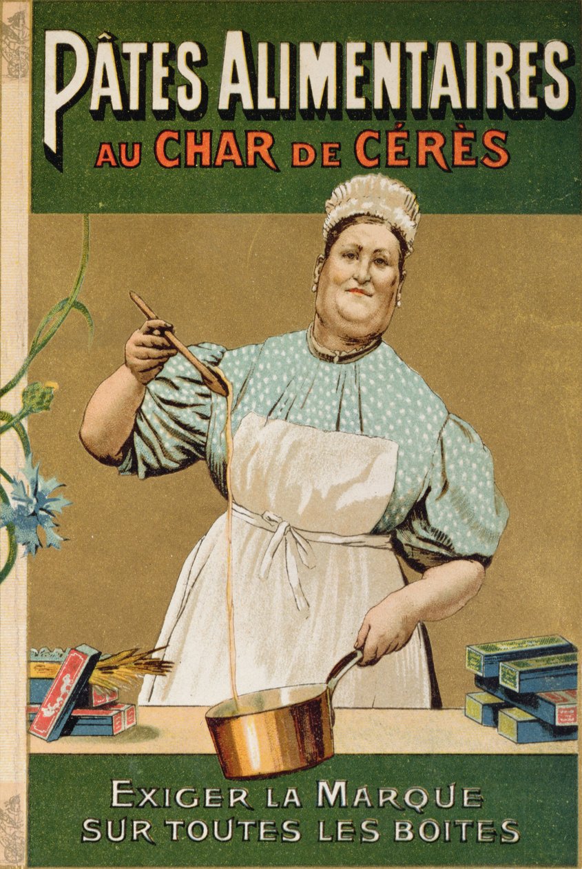 Pubblicità per la pasta Au Char de Ceres, c.1900 da French School