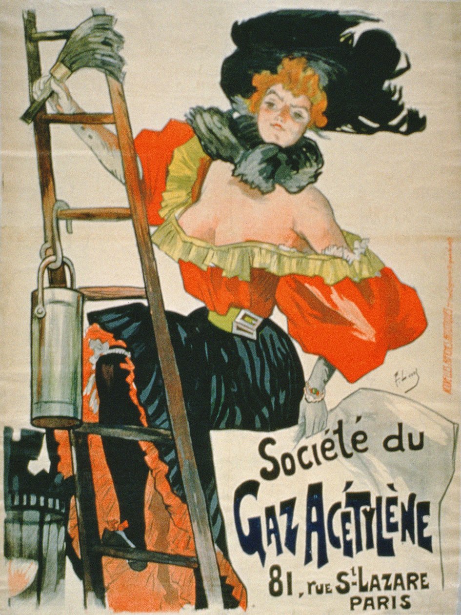 Pubblicità per la Societe du Gaz Acetylene, Parigi da French School