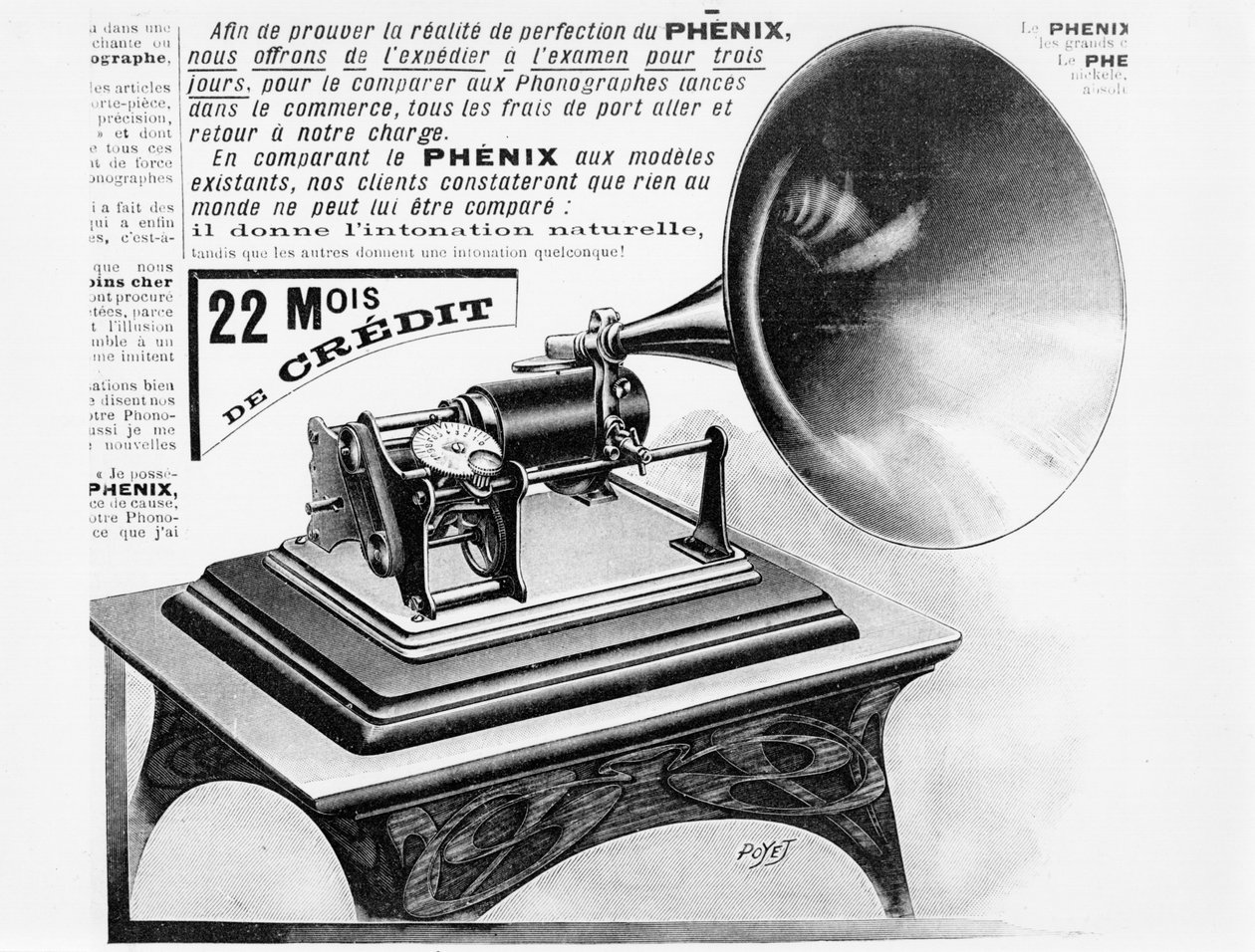 Pubblicità per il fonografo, c.1905 da French School