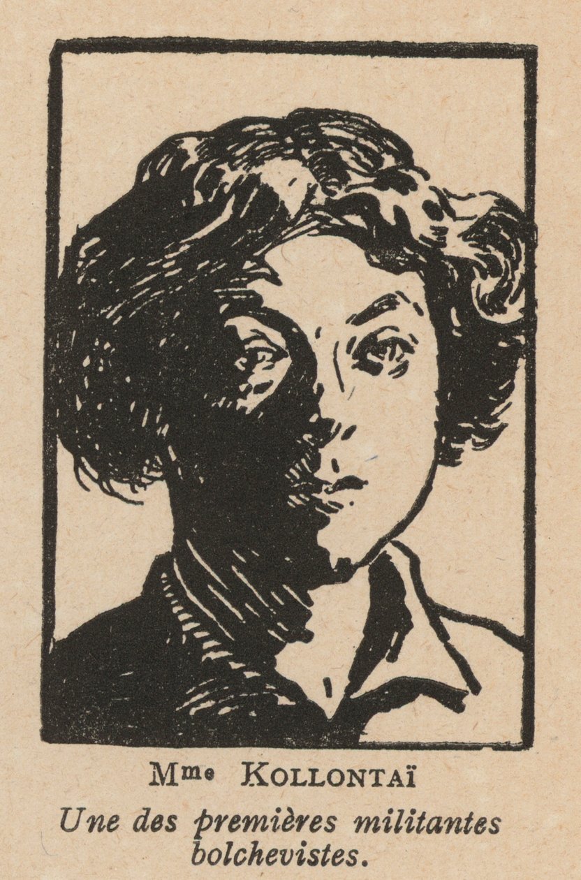 Alexandra Kollontai, rivoluzionaria marxista e diplomatica russa (litografia) da French School