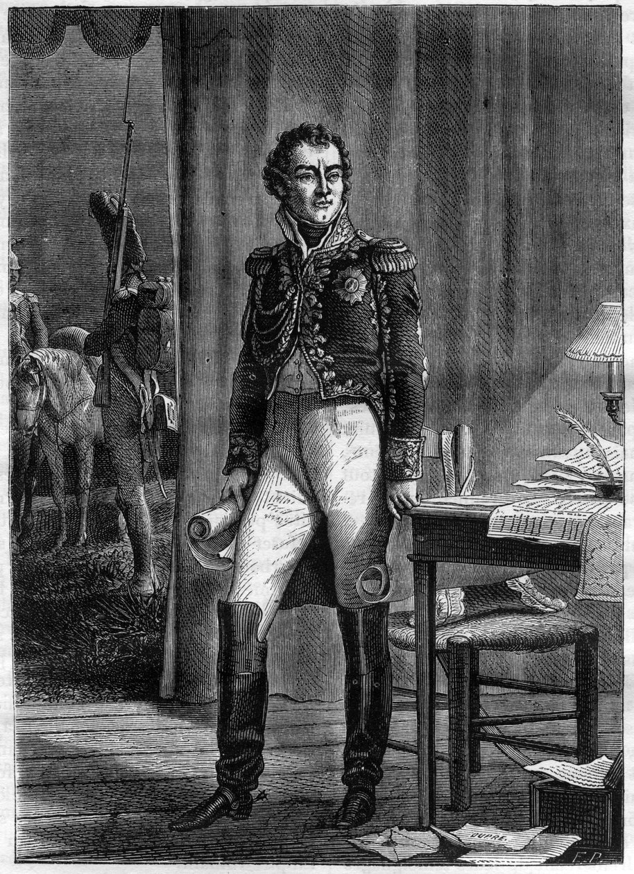 Alexandre Berthier (1753-1815), principe di Neuchatel e maresciallo di Francia (incisione) - Ritratto di Louis Alexandre (Louis-Alexandre) Berthier (1753-1815), principe di Neuchatel, maresciallo di Francia - in "Histoire de l