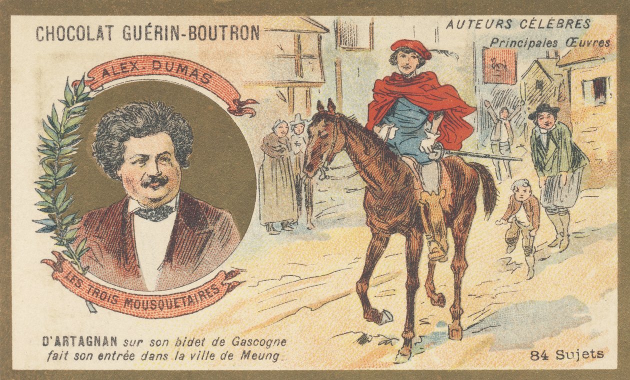 Alexandre Dumas (1802-1870), scrittore francese, autore de I tre moschettieri, romanzo (1844) da French School