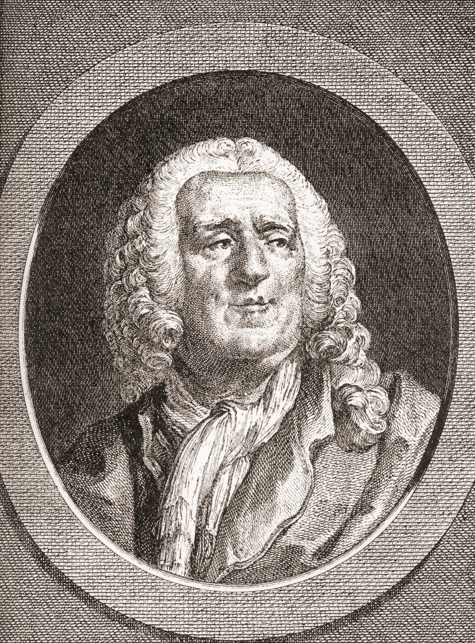 Alexis Piron, 1689-1773. Epigrammista e drammaturgo francese. Da Les Heures Libres pubblicato nel 1908 da French School
